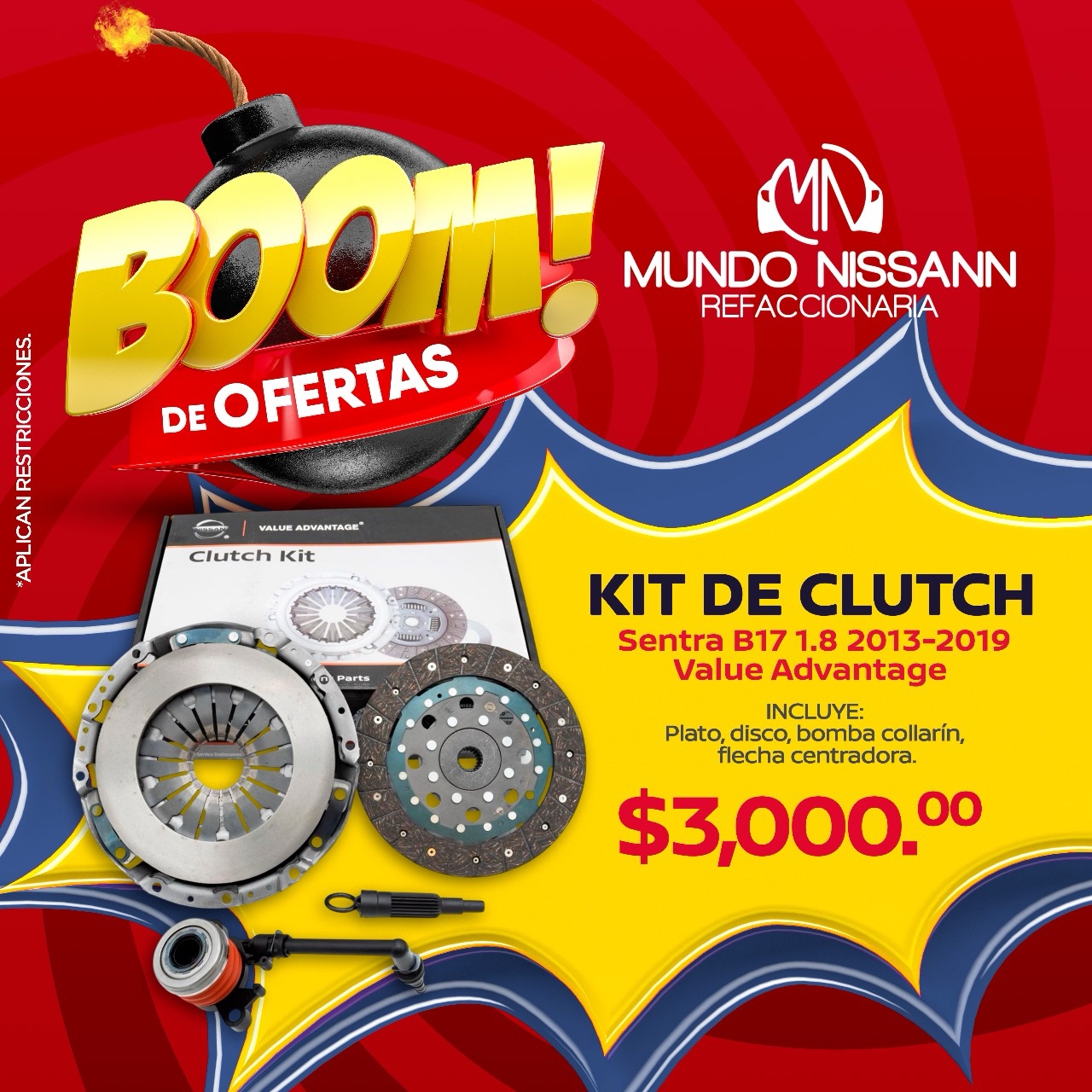 Kit De Clutch Nissan Sentra B17 2013-2019